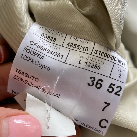 Canali Houndstooth Silk & Wool Two Button Blazer - Sports Coat. Made in Italy - Picture 10 of 16